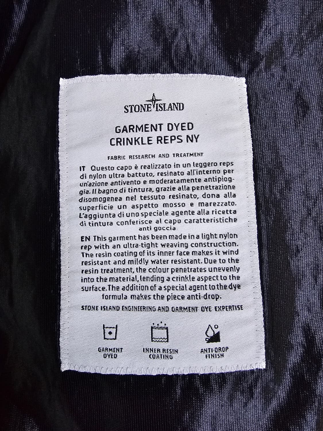 스톤아일랜드 크링클랩스 R-NY 윈드 레지스턴트 안티 드롭 후드 자켓 상품이미지6