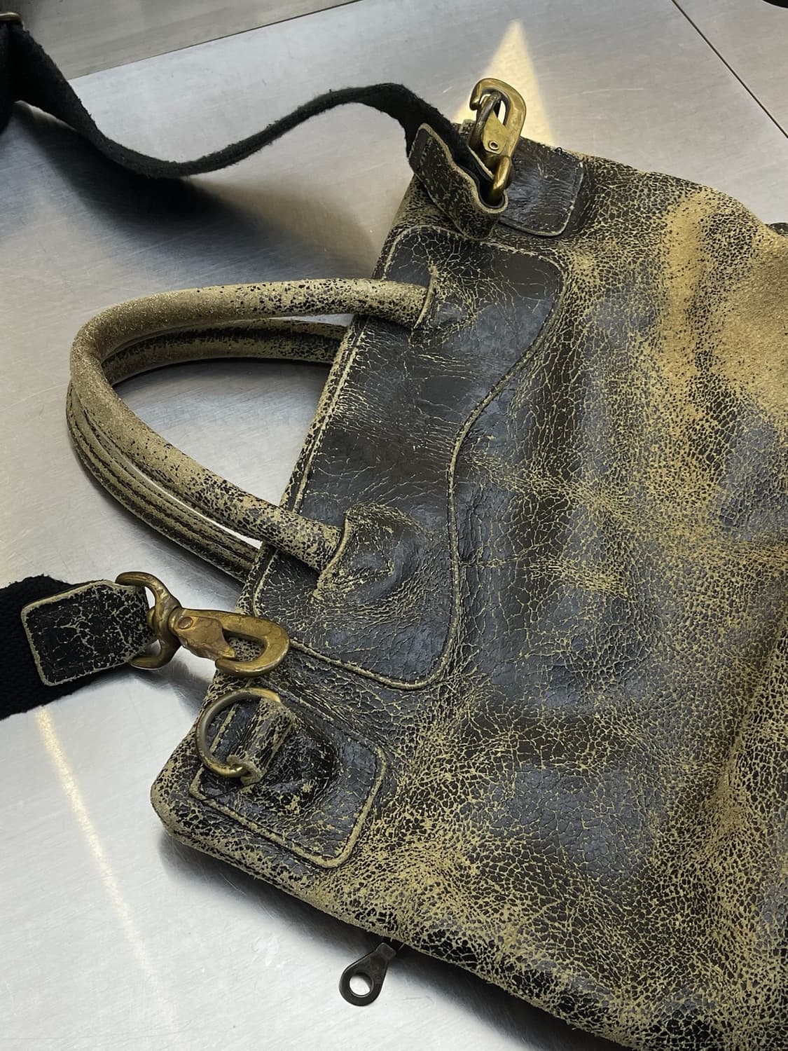 Jas M.B 런던 투웨이 크랙 레더 백 상품이미지6