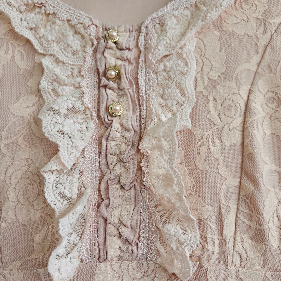 엑시즈팜(Axes Femme) 로즈 레이스 슬리브리스 원피스 상품이미지6