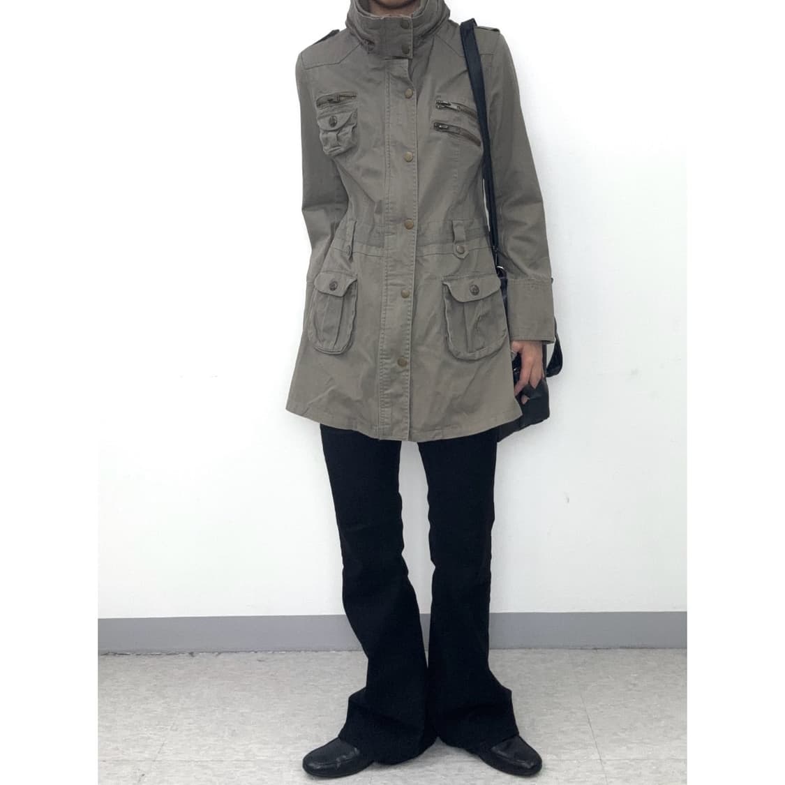 빈티지 y2k 락시크 하이넥 자켓 원피스 상품이미지2