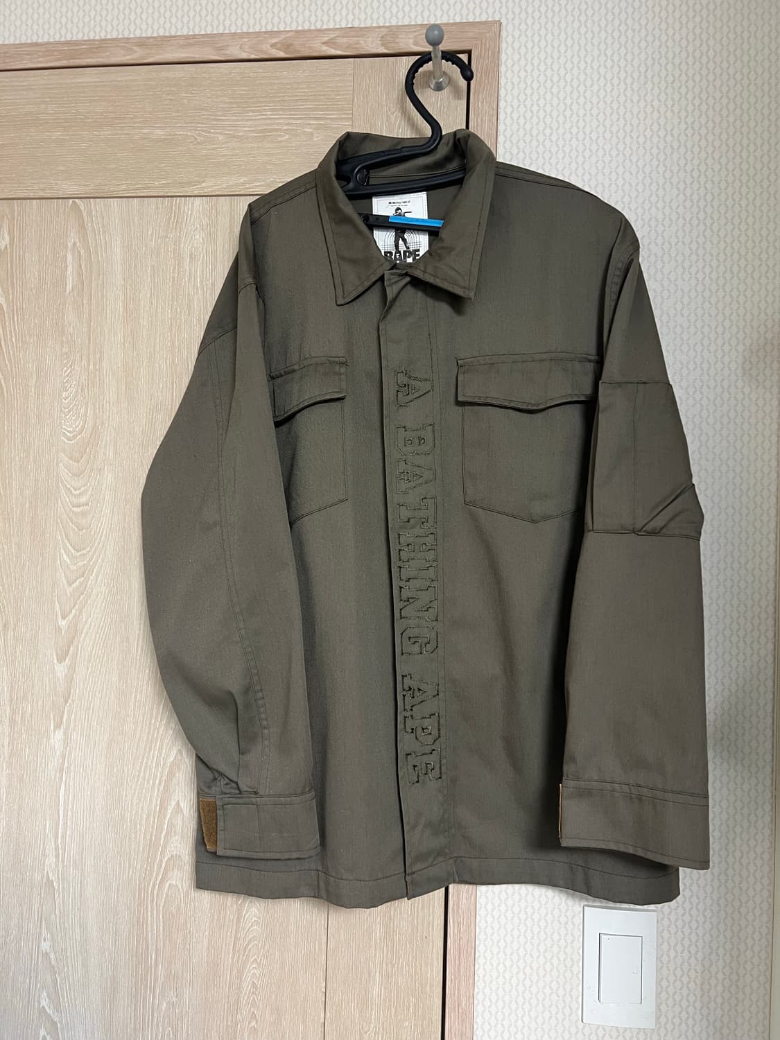 90s 올드 베이프 밀리터리 올리브 카키 셔츠 자켓 니고 상품이미지1