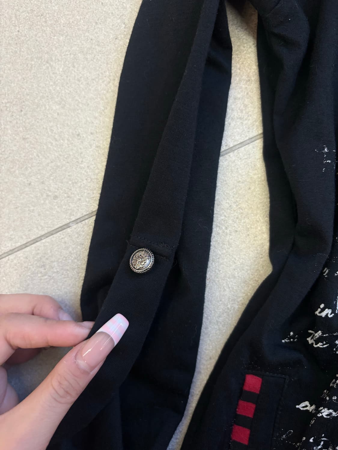 펑크 프린팅 스트라이프 후드집업 상품이미지5