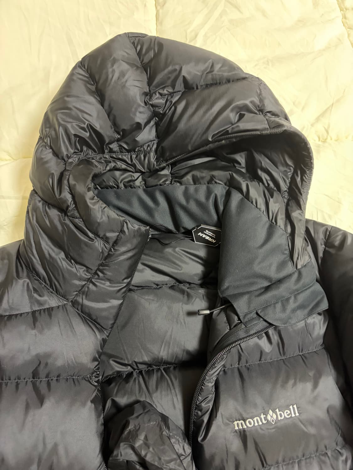 몽벨 라이트 알파인 다운 파카 블랙 M 상품이미지4
