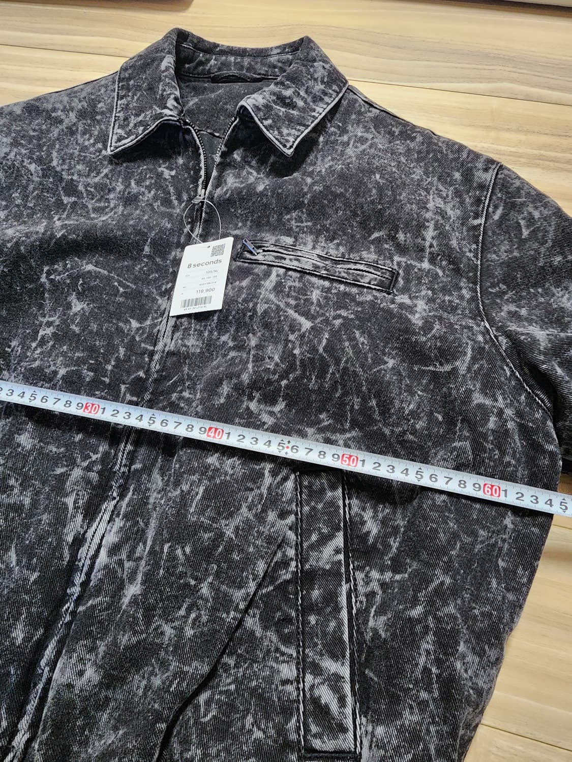 에잇세컨즈스톤워싱데님패딩집업블루종xl 상품이미지6