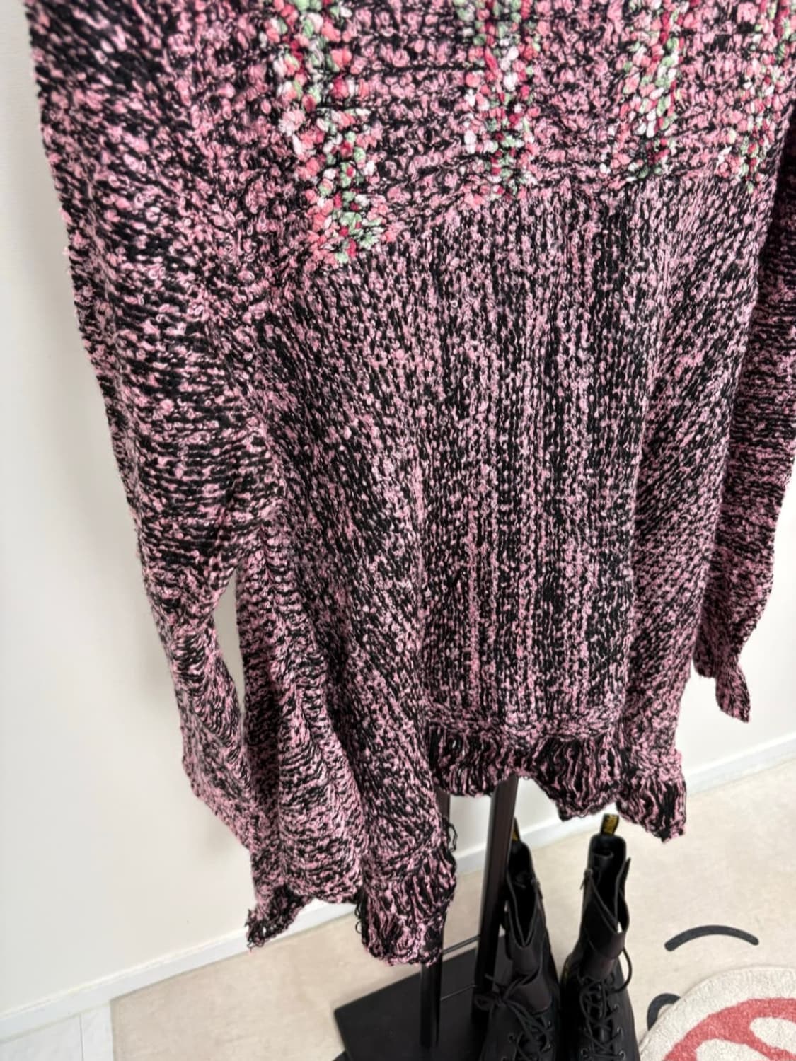 너드 그런지 핑크니트 상품이미지2