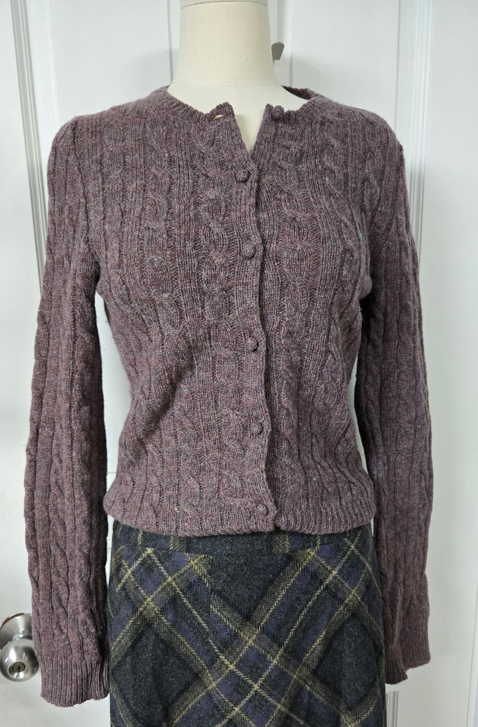 랄프로렌 가디건 아쿠아스큐텀 체크스커트 상품이미지2