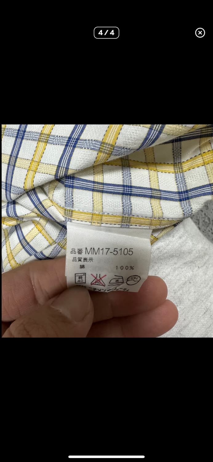 (바배) MGEGOR 옐로우 체크 셔츠 상품이미지4