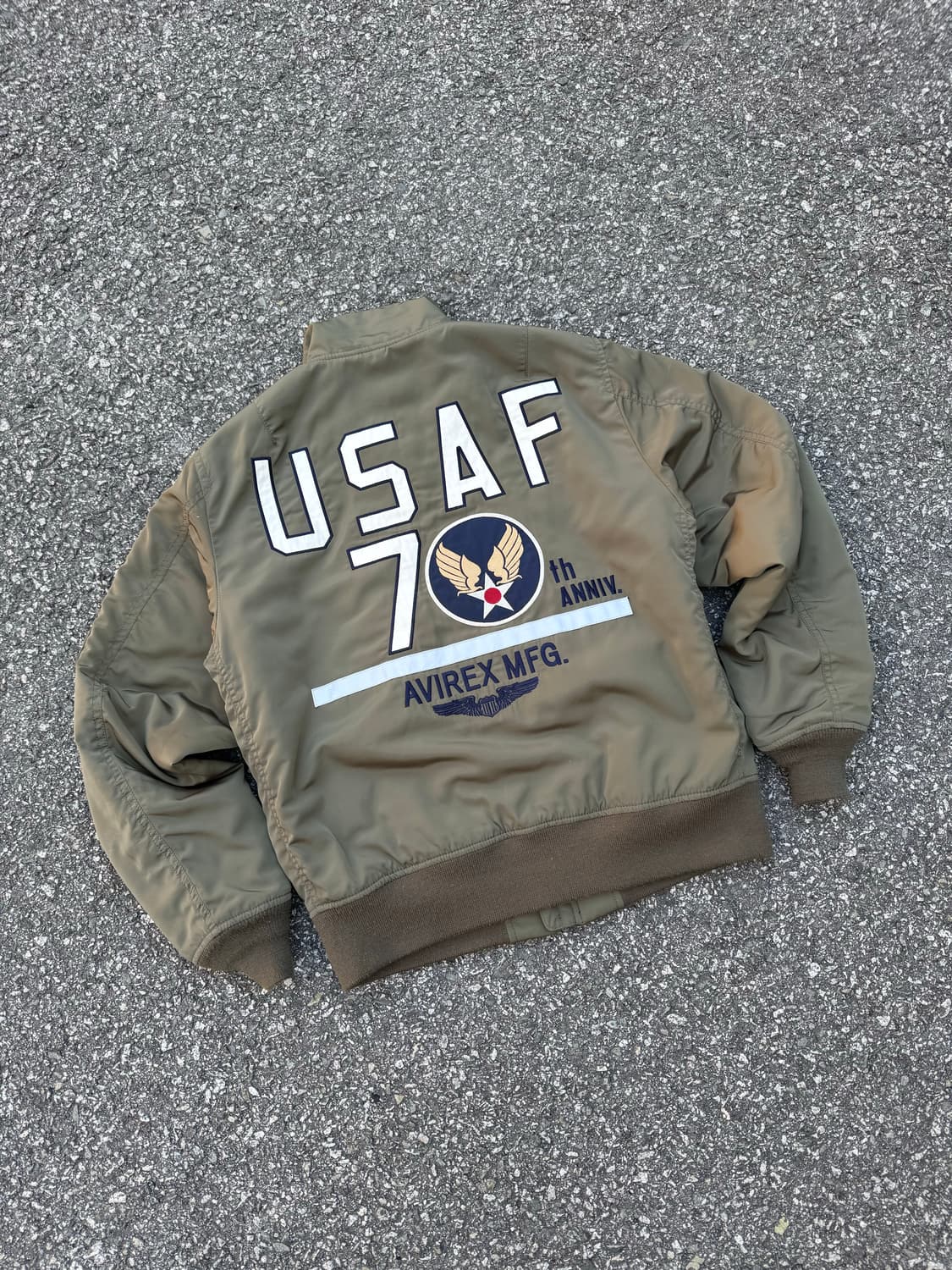 아비렉스 미국 공군 70주년 기념 MA-1 플라이트 자켓 상품이미지8