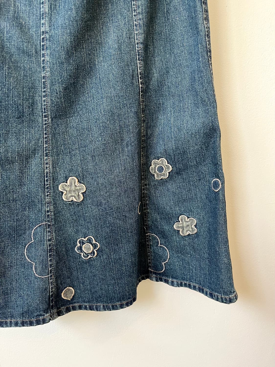 japan vtg 플라워 데님 롱 스커트 상품이미지5