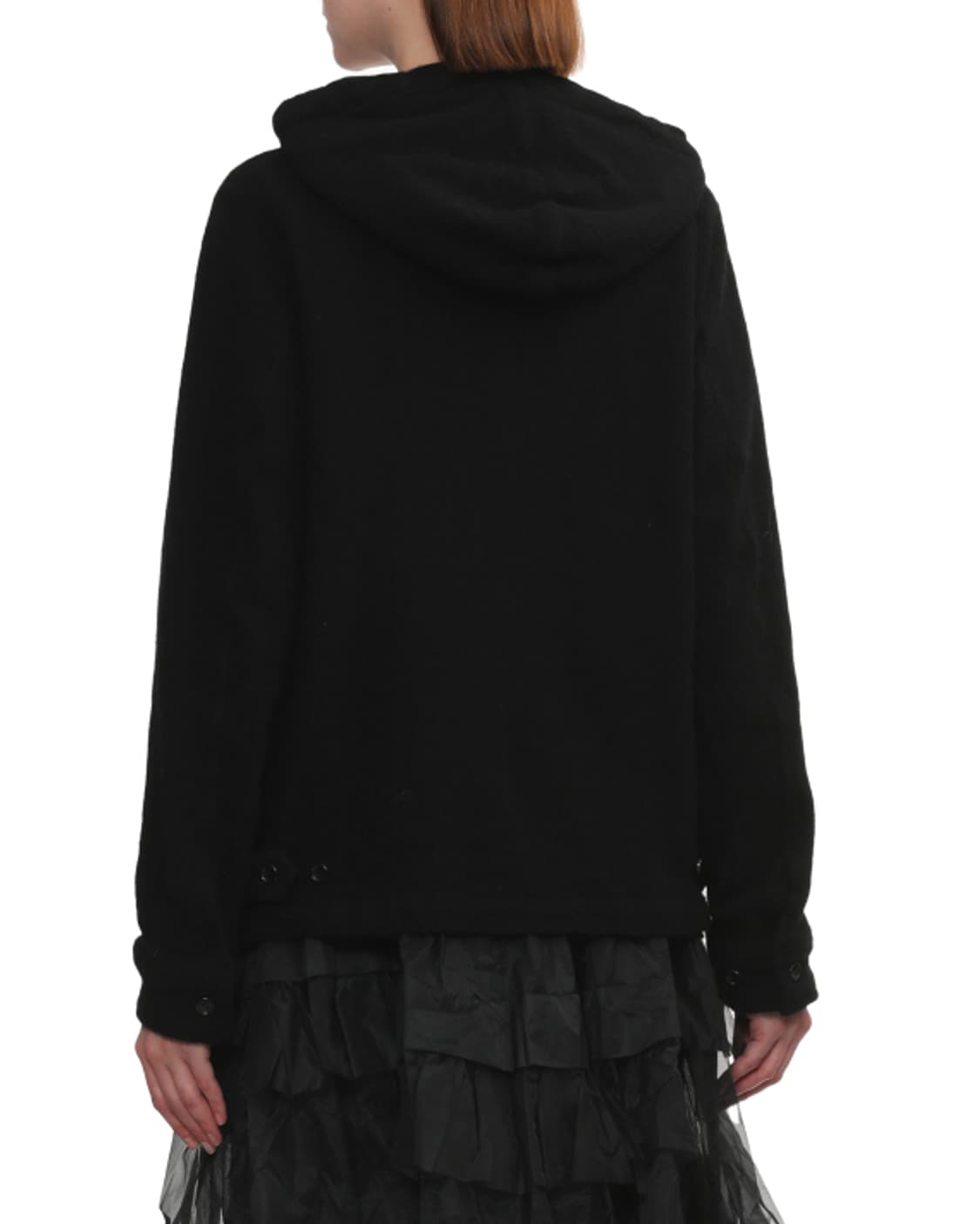 새상품 꼼데가르송 블랙 패치워크 후드 집업 M 상품이미지6