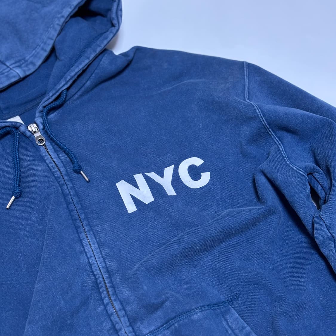 오발 다이스(OVAL DICE) NYC 피그먼트 다잉 빈티지 후드 집업 상품이미지2