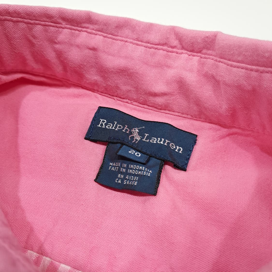 CL811 L 폴로 00s 깅엄체크 내피 핑크 셔츠 남방 상품이미지3