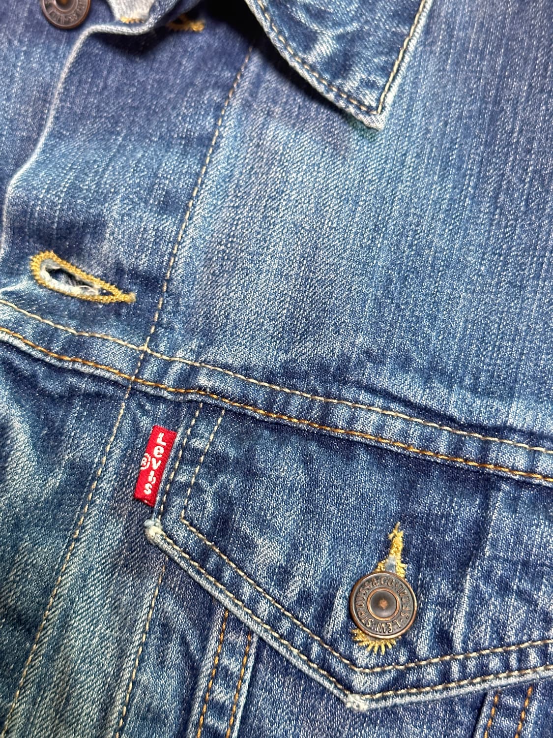 [Levi's] 오리지널 4포켓 데님 트러커 자켓 (Size L) 상품이미지3