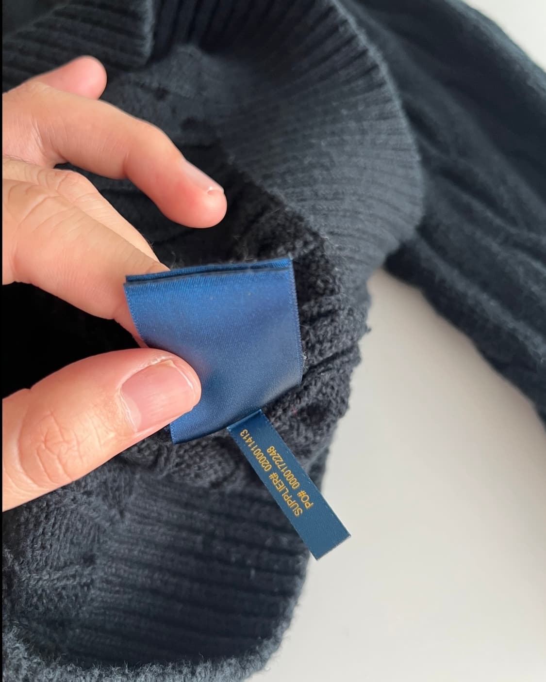 폴로 랄프로렌 블랙 케이블 니트 스웨터 m 상품이미지7