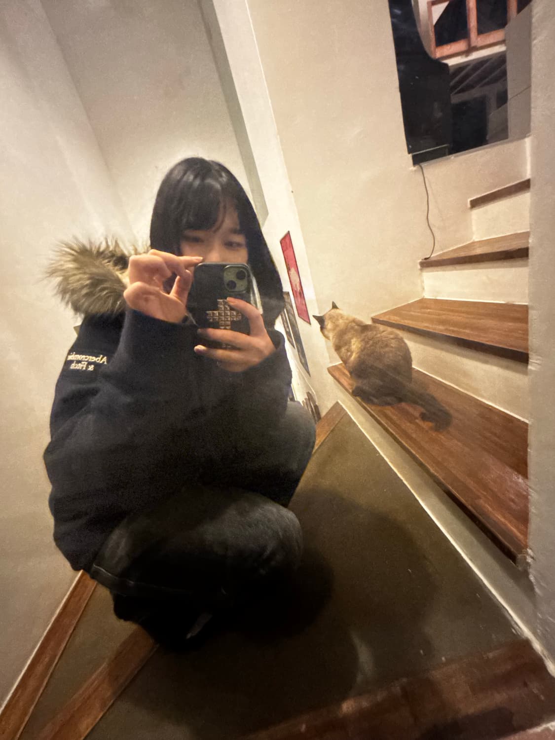 아베크롬비 네이비 퍼후집 상품이미지1