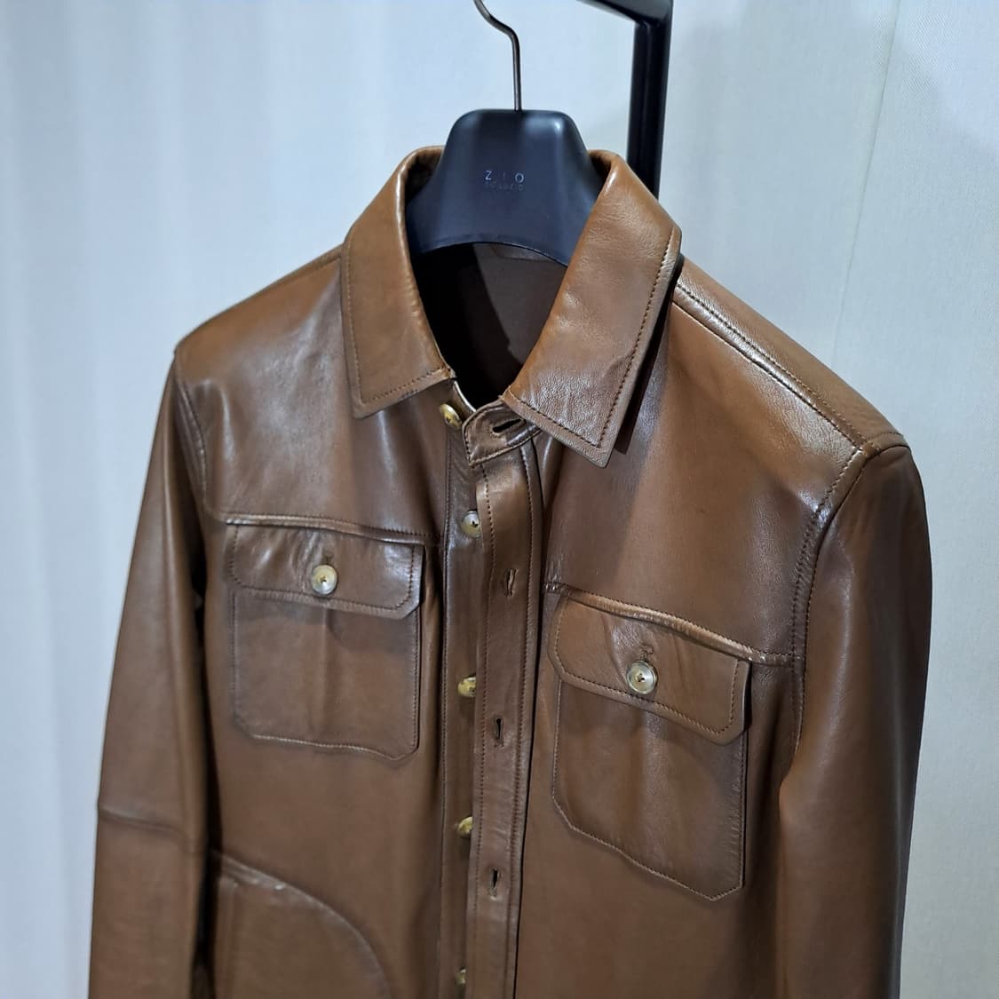 (택포) 마시모두띠 양가죽 아우터 셔츠형 자켓 95-100 B685 상품이미지3