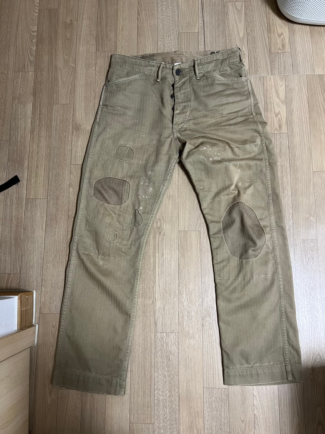 RRL 더블알엘 패치워크 리페어 헤링본 팬츠 상품이미지1