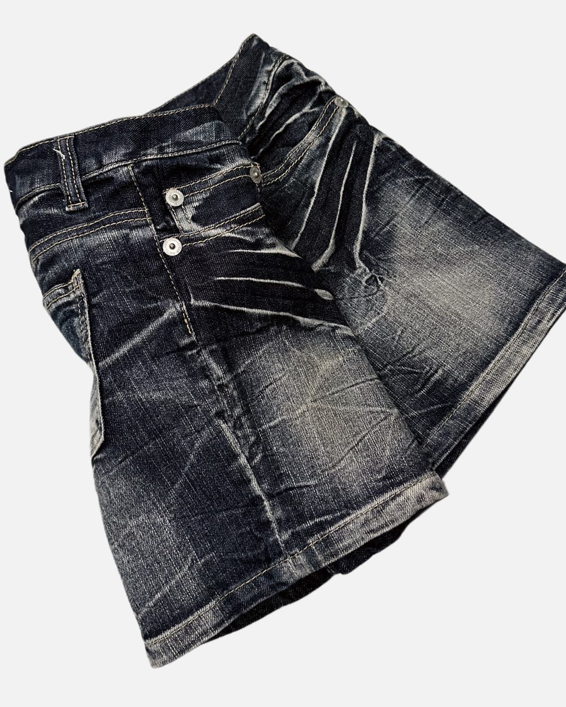 wrinkle fade denim shorts 상품이미지4