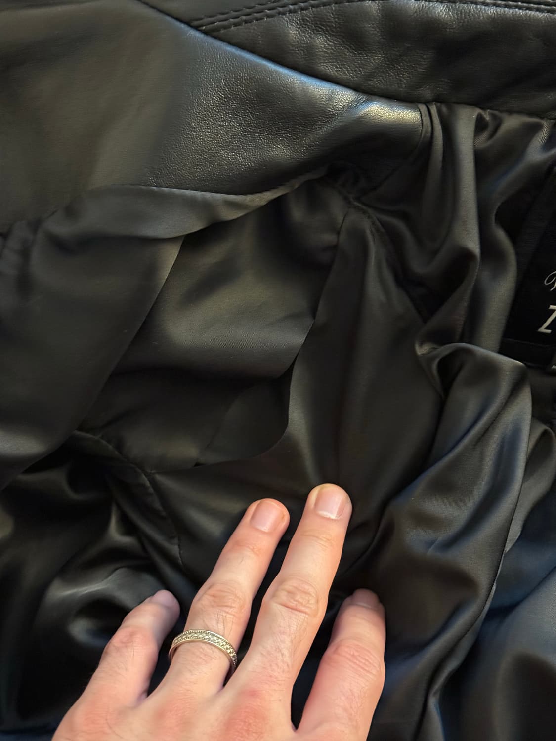 자라 윌리차바리아 나파 레더 자켓 XL 상품이미지4