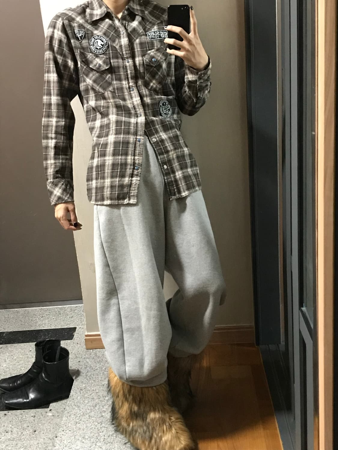 Button-up Patch Shirt 상품이미지3