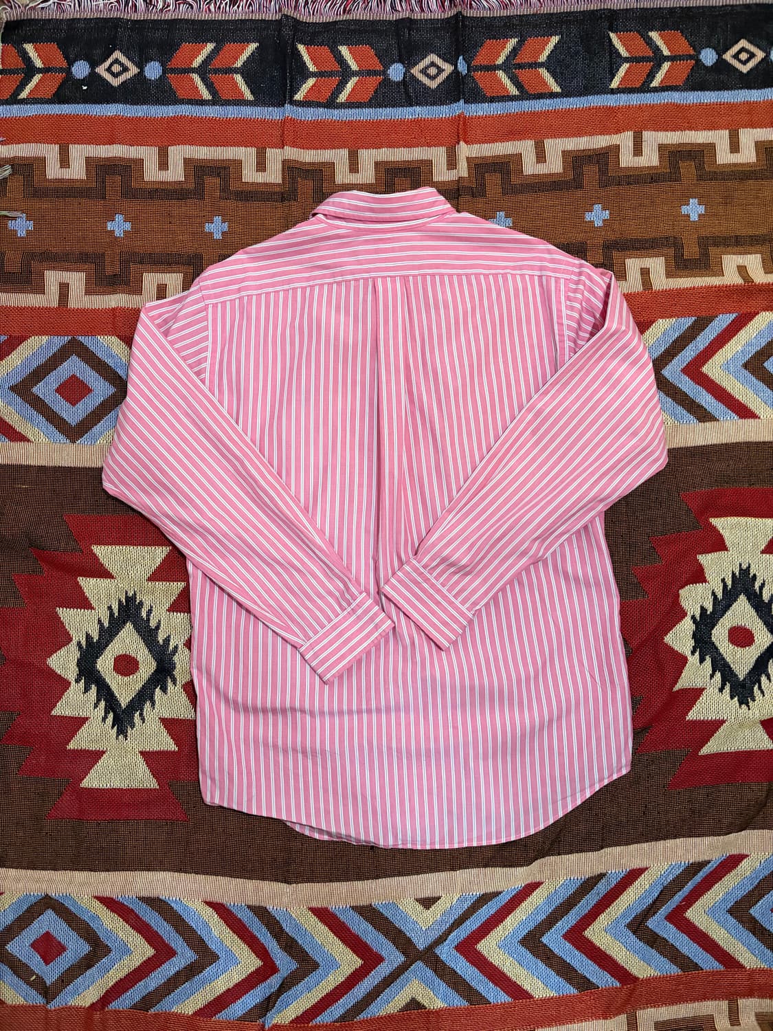 100-105) 폴로 랄프로렌 스트라이프 셔츠 핑크 상품이미지7