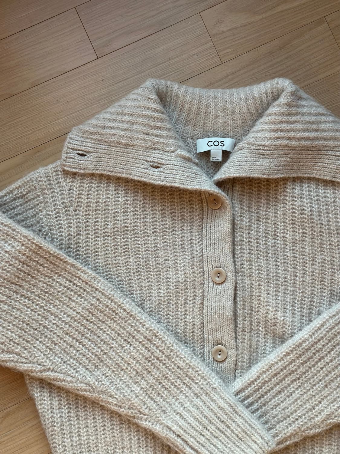 COS 여성 스프레드 칼라 울 가디건 S 상품이미지8