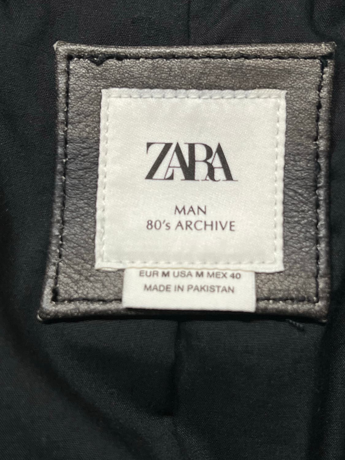 자라 리미티드 빈티지 이펙트 레더 카 코트 M 상품이미지6