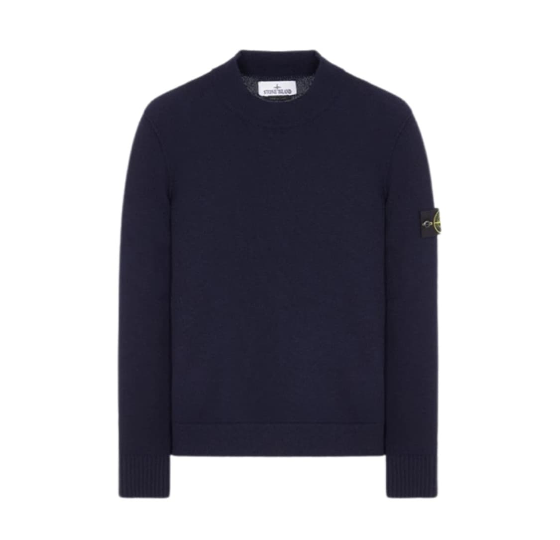 [XL] 스톤아일랜드 질롱 울 모크넥 니트 다크네이비 상품이미지1