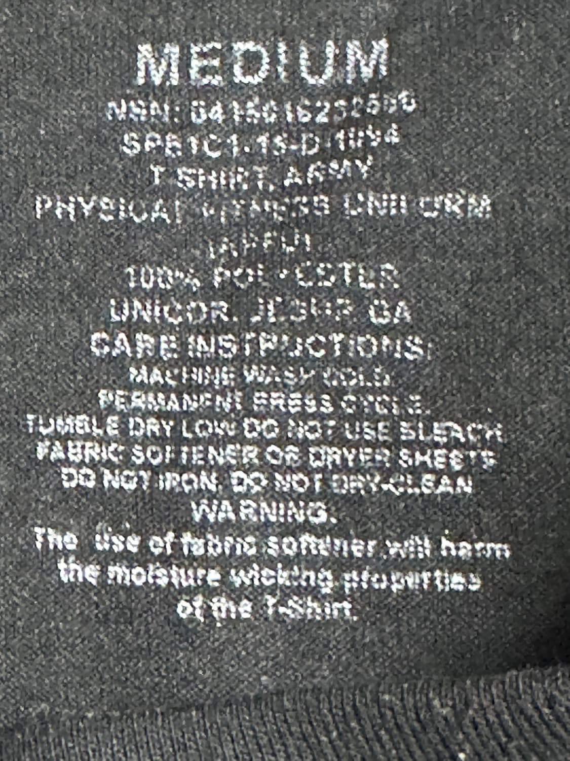 미육군 APFU 체육복 트레이닝복 반팔 티셔츠 (M) (7) 상품이미지6