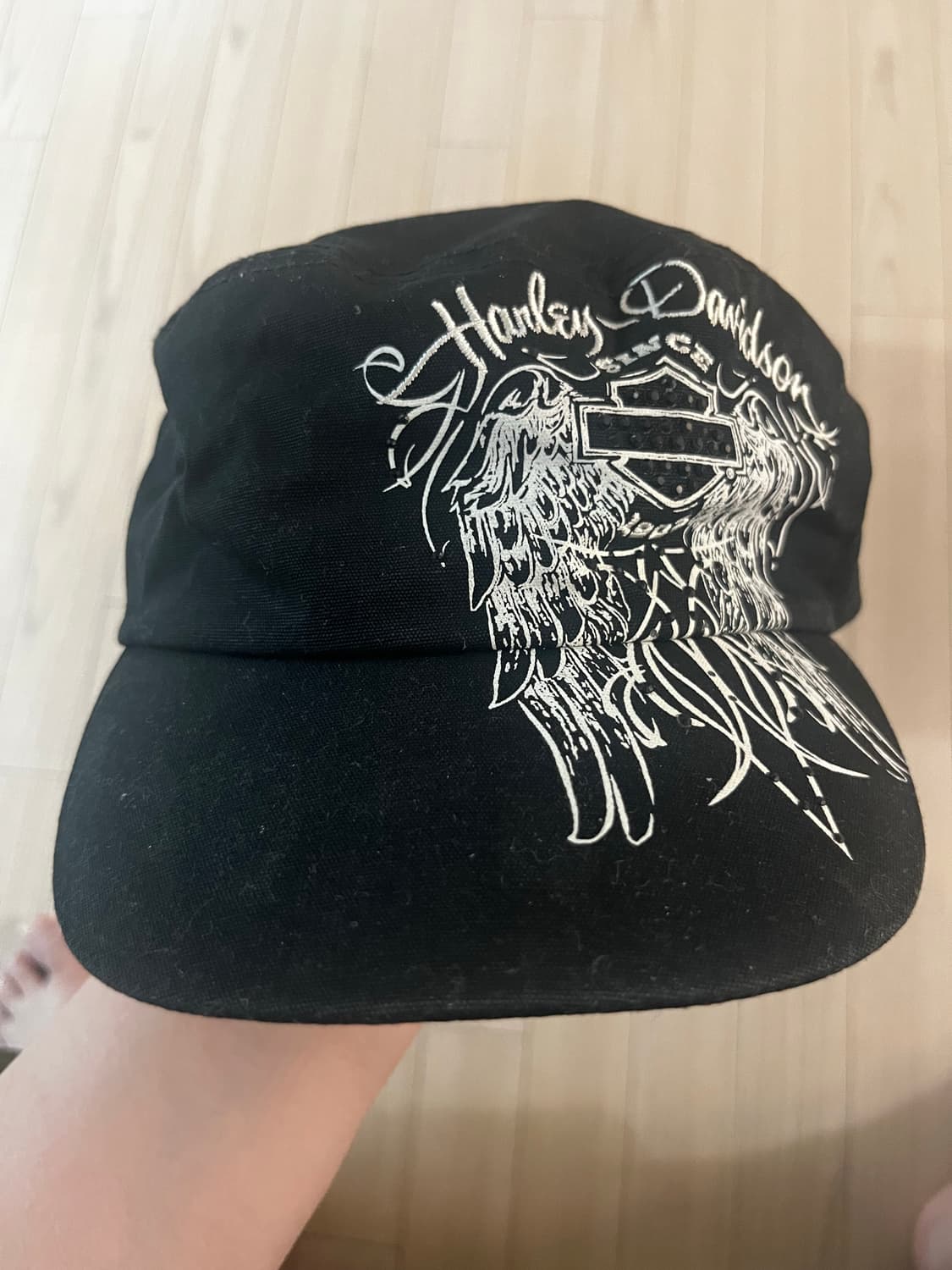 Harley Davidson Winged Flat Top Cap Hat 상품이미지1