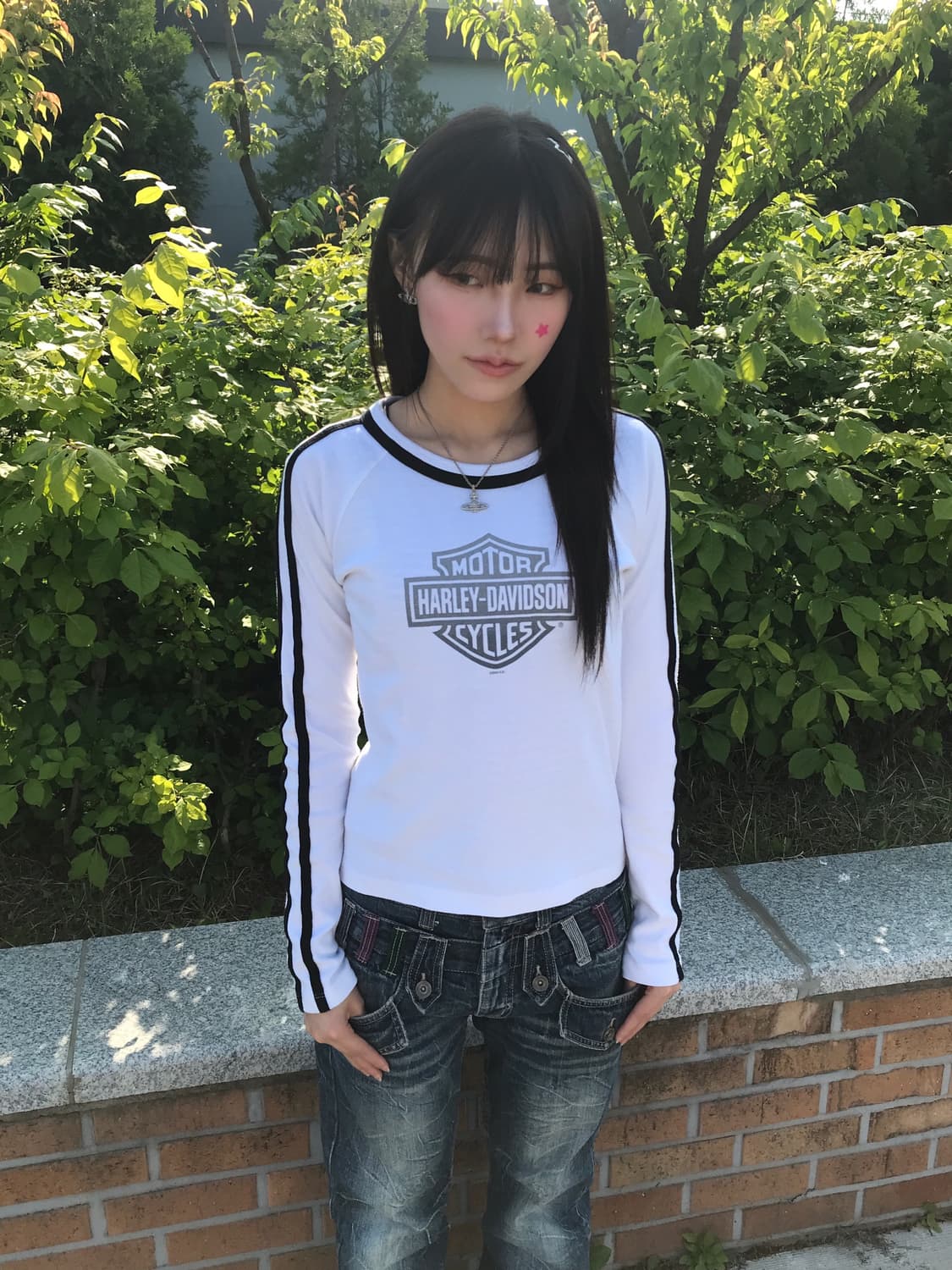 90's Harley USA Ringer Long Sleeve 상품이미지2