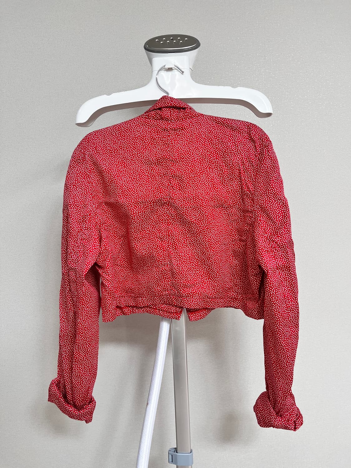 아메리칸 빈티지 레드 도트 크롭 재킷 상품이미지4