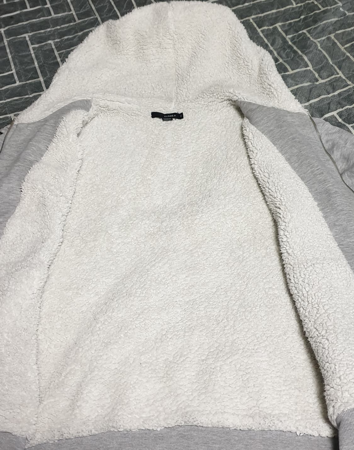 클라이드앤 루즈핏 혜비 안감양털 후드짚업 그레이 (XXL) 상품이미지3