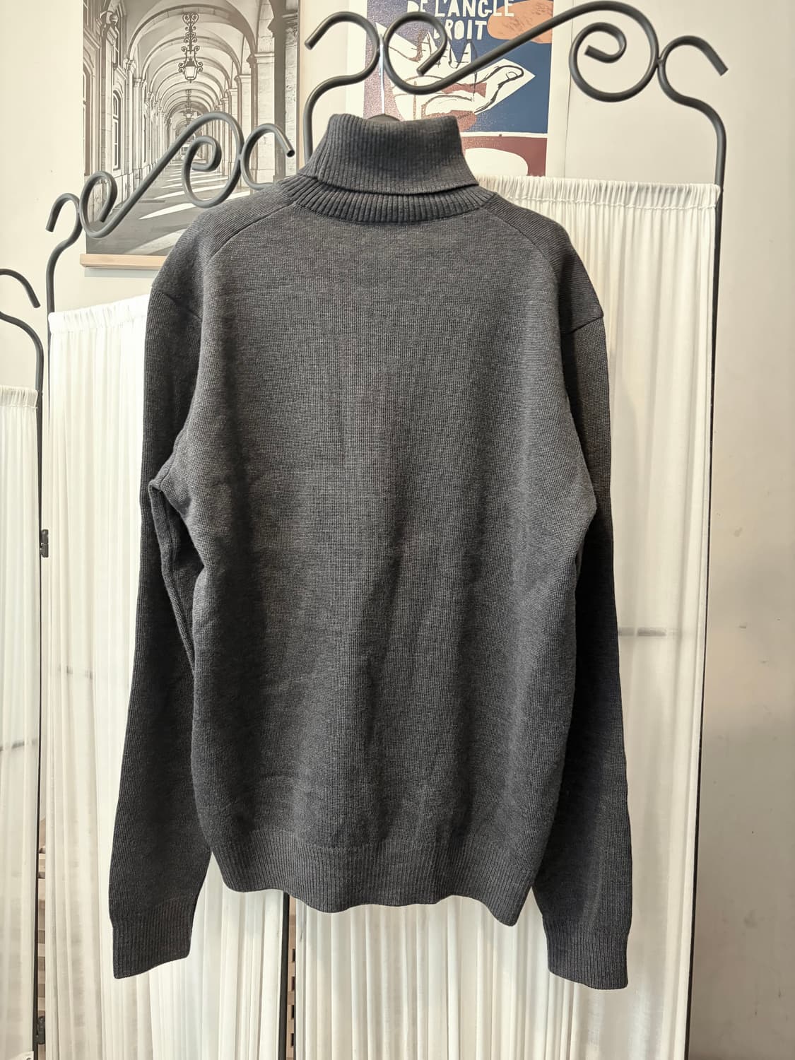 (택 포함) ami 넥폴라 터틀넥 스웨터 그레이 상품이미지2