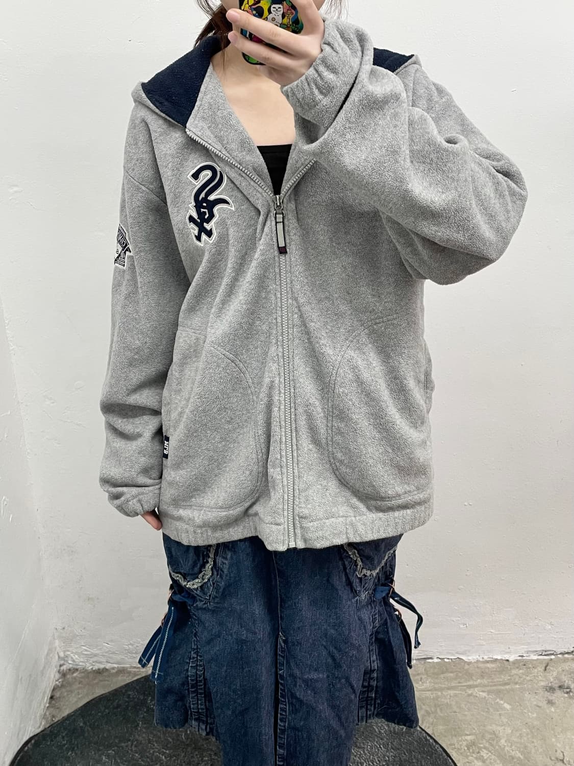 mlb 화이트삭스 그레이 플리스 집업  상품이미지4