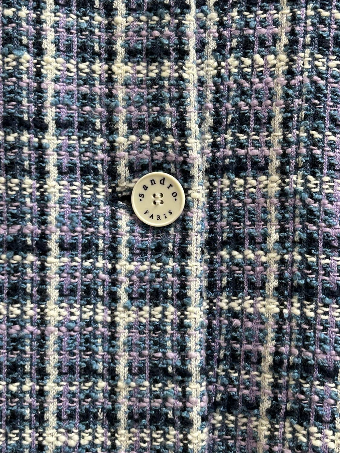 산드로 파리 트위드 체크 반팔 자켓 원피스 상품이미지4