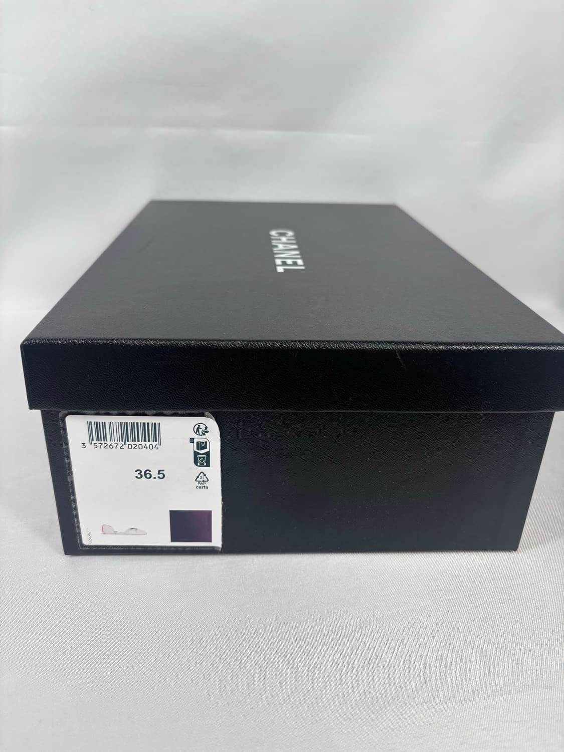 (새상품)샤넬 발레리나 플랫 사틴 메탈 슈즈 36.5 상품이미지10