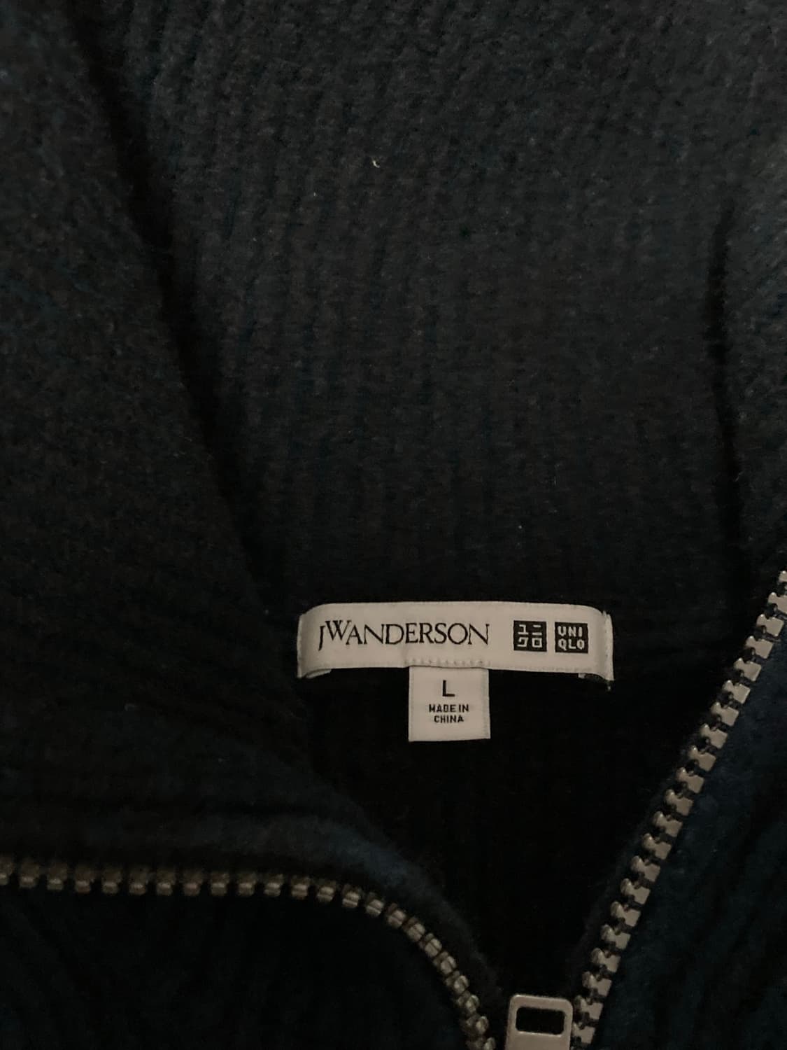 JW앤더슨x유니클로 수플레얀 립 풀집 스웨터 L 상품이미지4