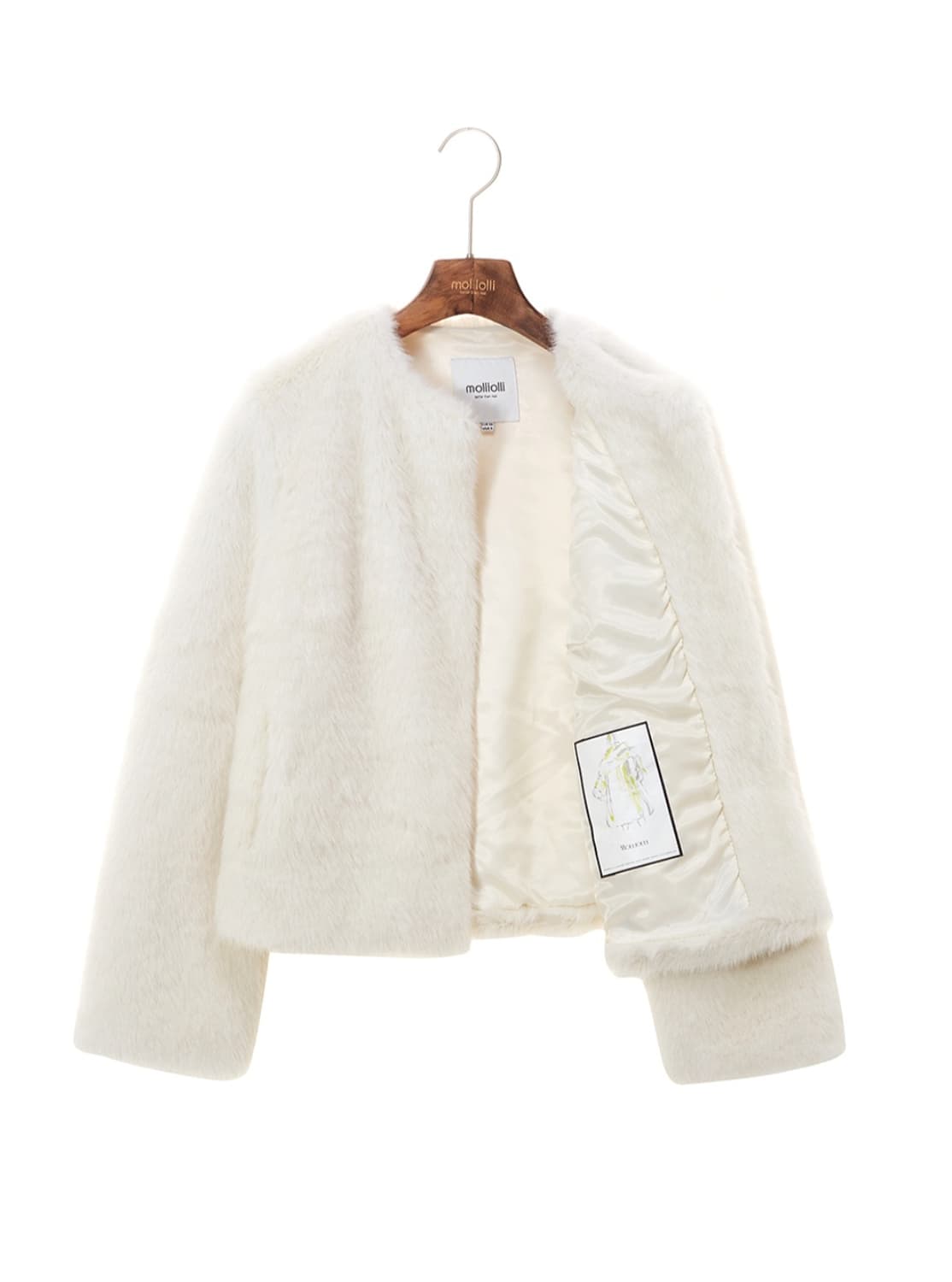 몰리올리 델마 데일리 이지퍼 자켓 화이트 M사이즈 상품이미지7