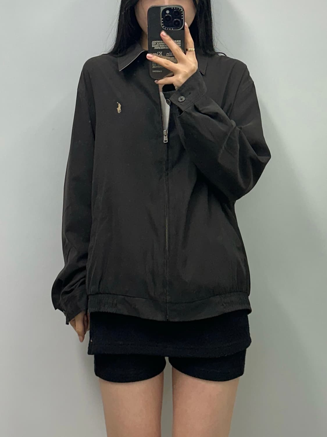 폴로 랄프로렌 블랙 폴리쉘 스윙톱 해링턴 자켓 상품이미지1