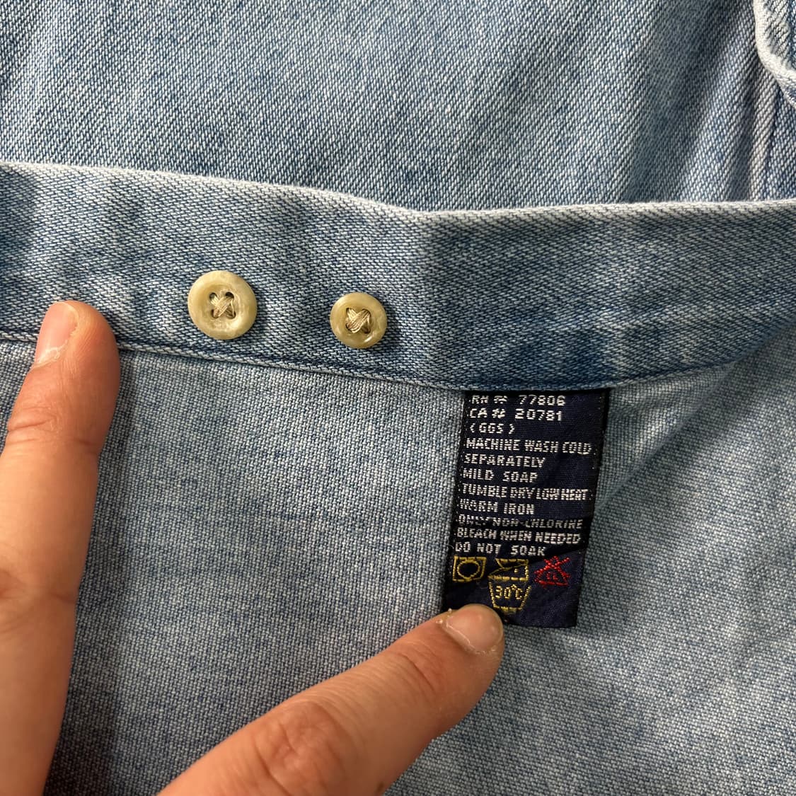 105 타미힐피거 데님 워크 셔츠 상품이미지7