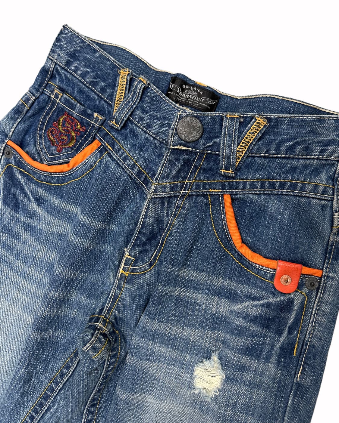 embroidery strap slim jean 상품이미지4