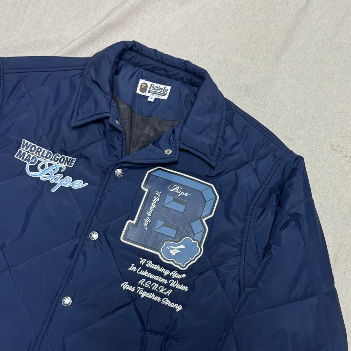 베이프 패치 퀼팅 점퍼 M(105) 상품이미지2