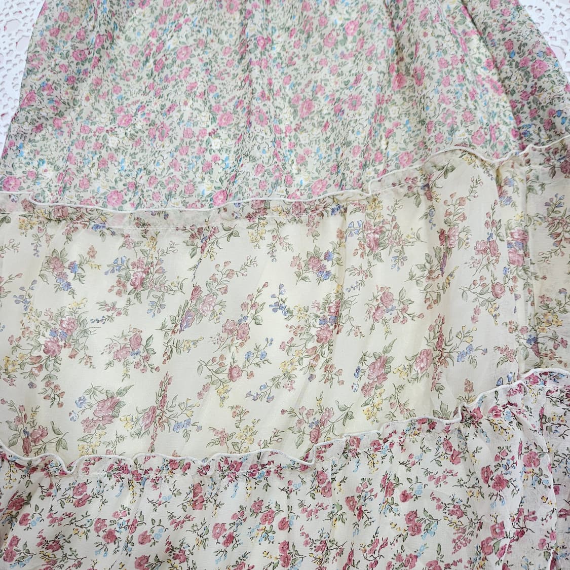 플라워 패치워크 롱 원피스 상품이미지9