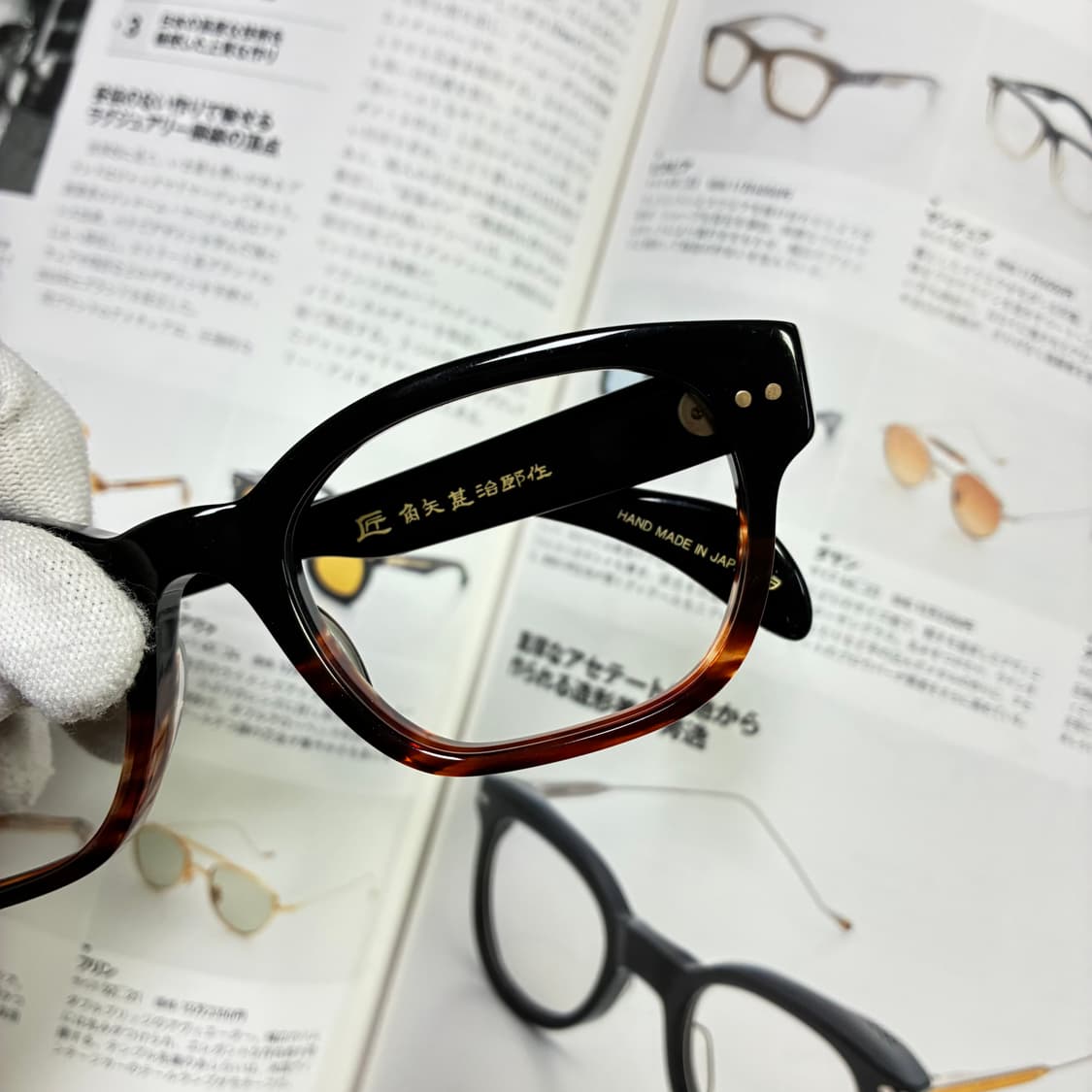 角矢甚治郎作 카도야 진지로 사쿠 일본 장인 셀룰로이드 뿔테 안경 상품이미지2
