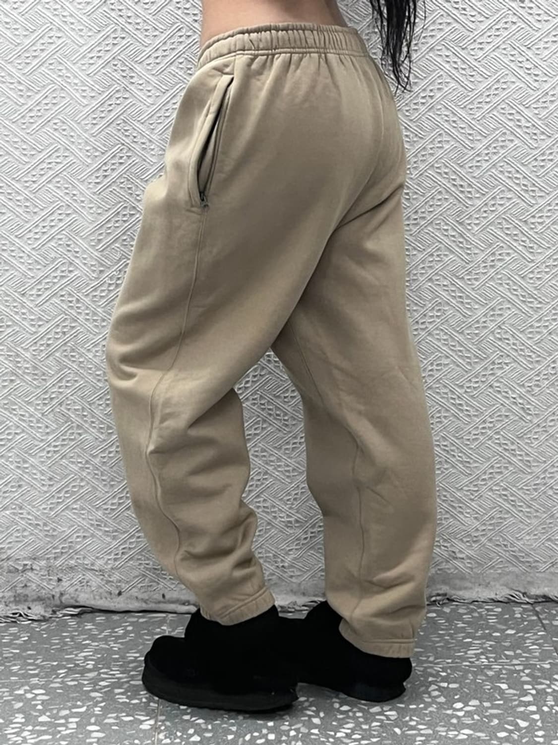 나이키 빈티지 레트로 캐주얼 폭닥 베이지 스웻팬츠 M C09320 상품이미지2