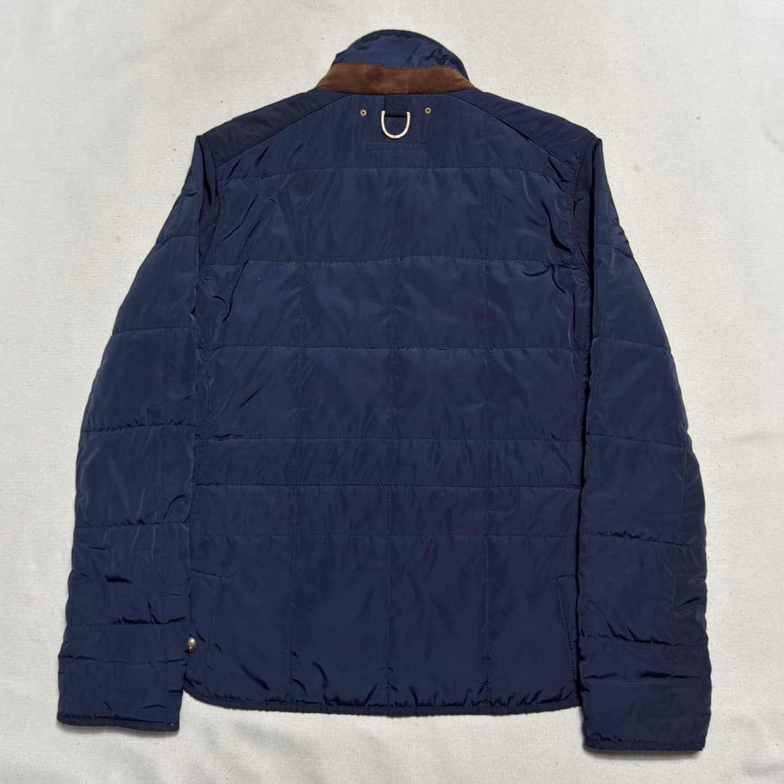 M 폴로랄프로렌 여성용 가죽 패치 네이비 퀼팅 자켓 상품이미지3