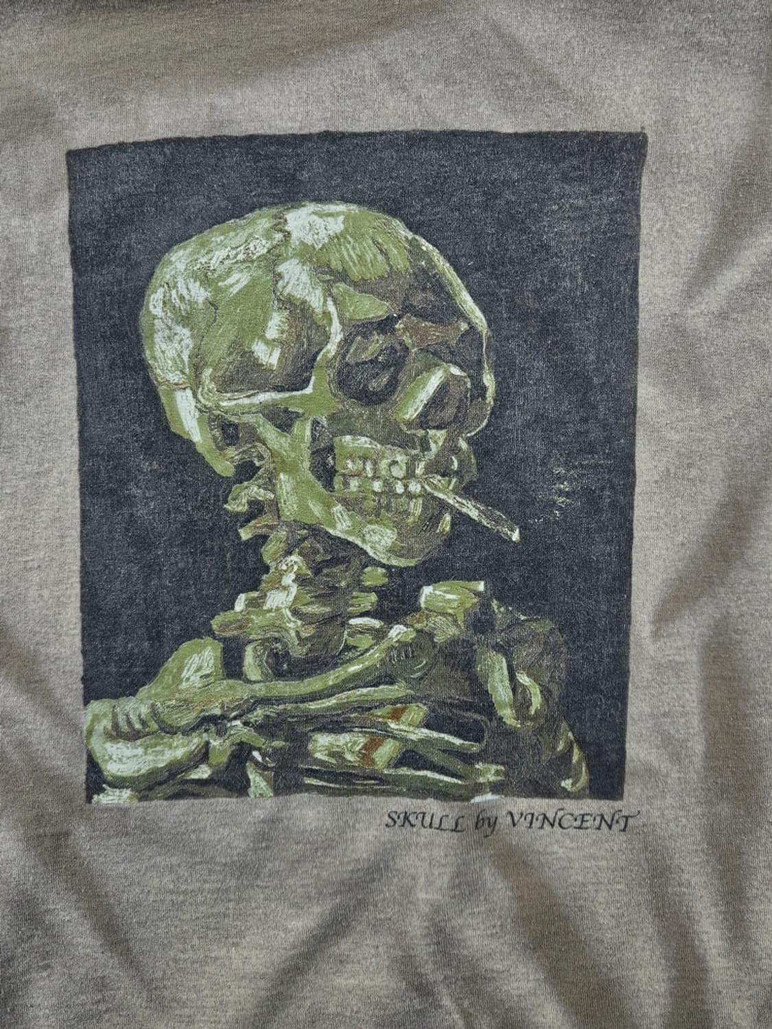 빈센트 스컬 프린팅 다잉워시드 커스텀 반팔 티셔츠 (M추정)/ 11373 상품이미지4