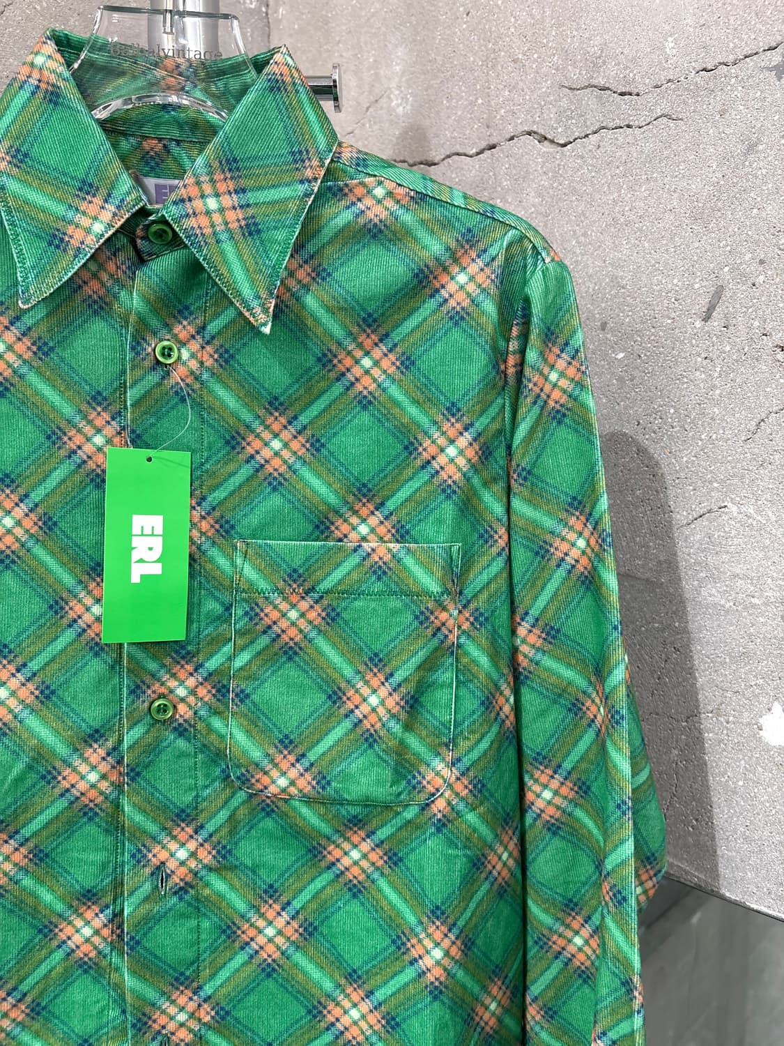 ERL Plaid check Corduory Shirt 상품이미지3