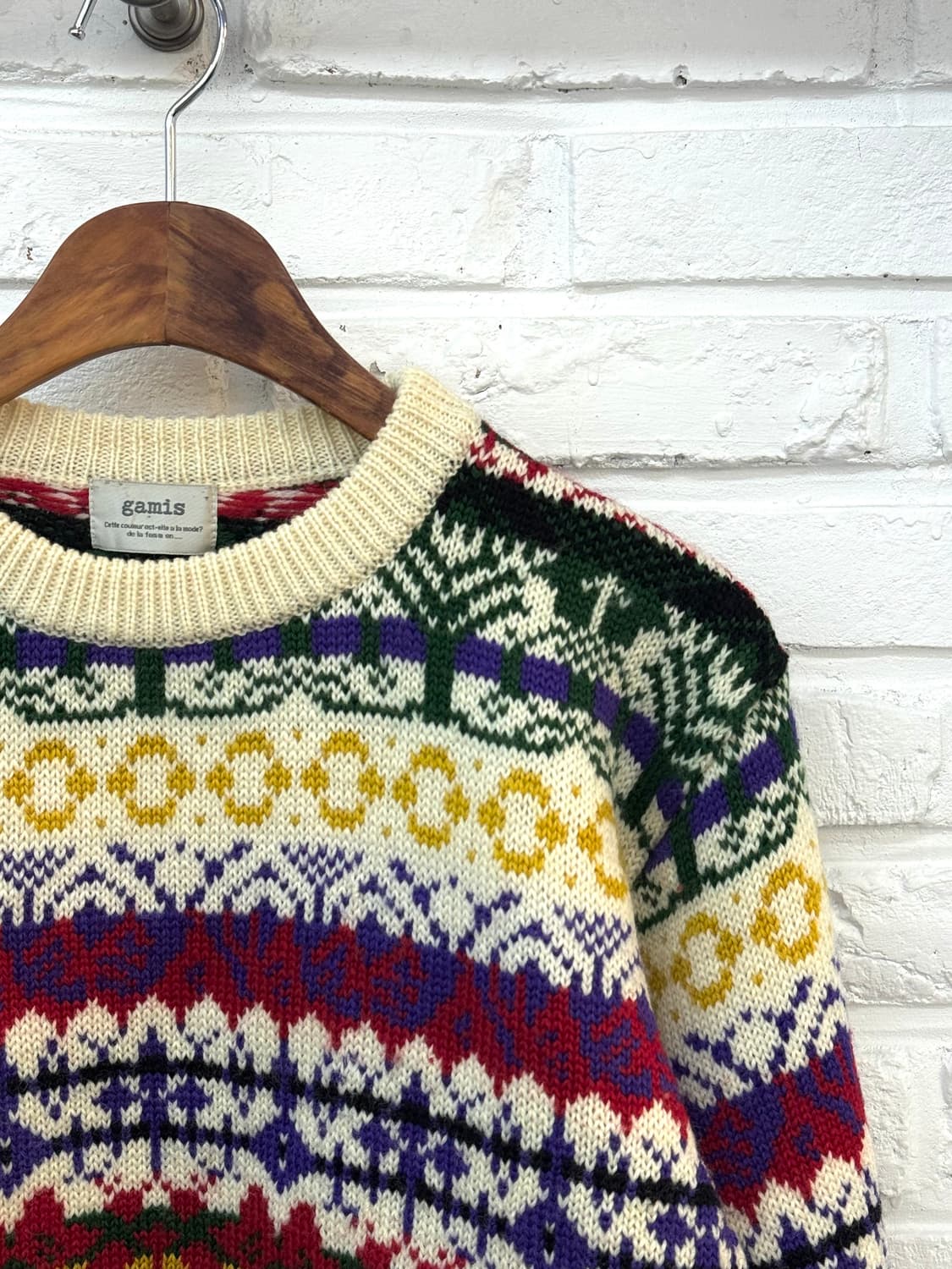 감스 아이보리 노르딕 패턴 모니트 상품이미지2